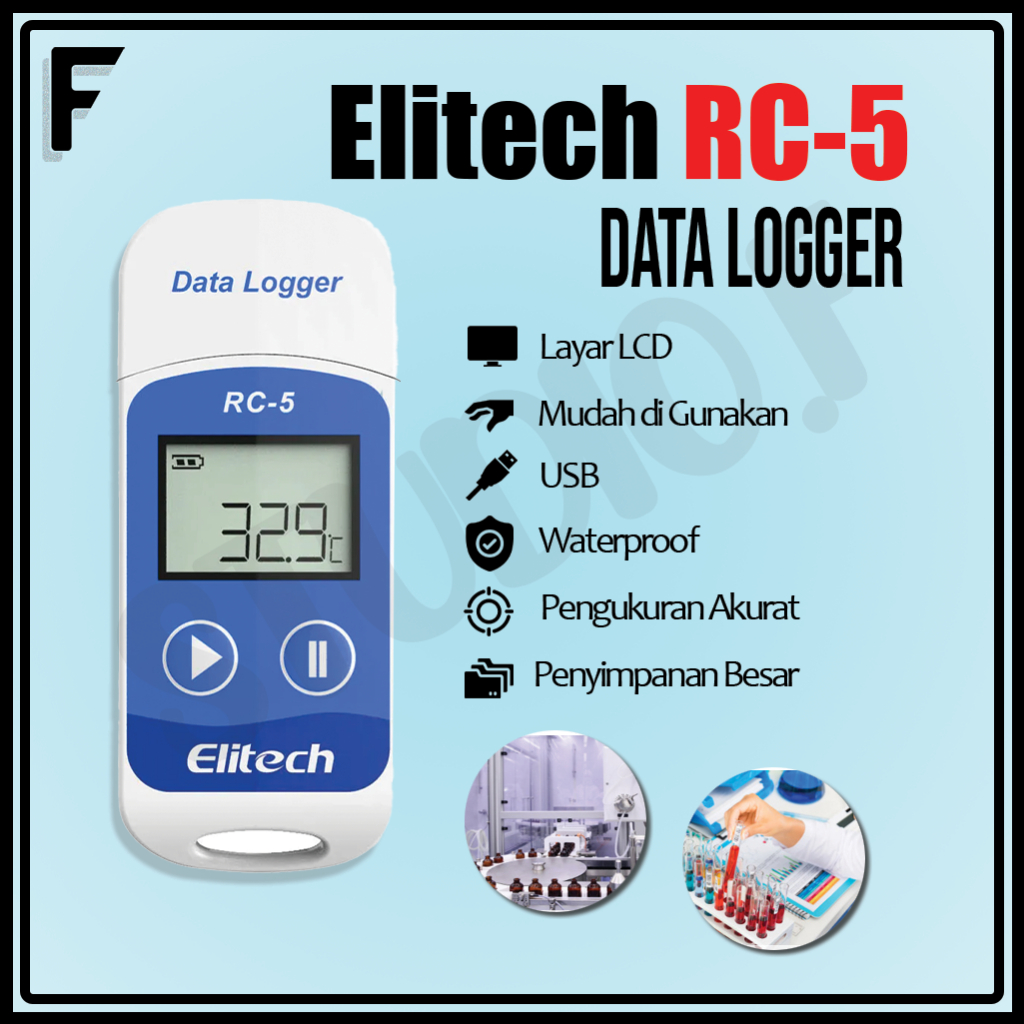 Jual Elitech RC5 Temperature Data Logger Monitor USB RC 5 RC5 Suhu