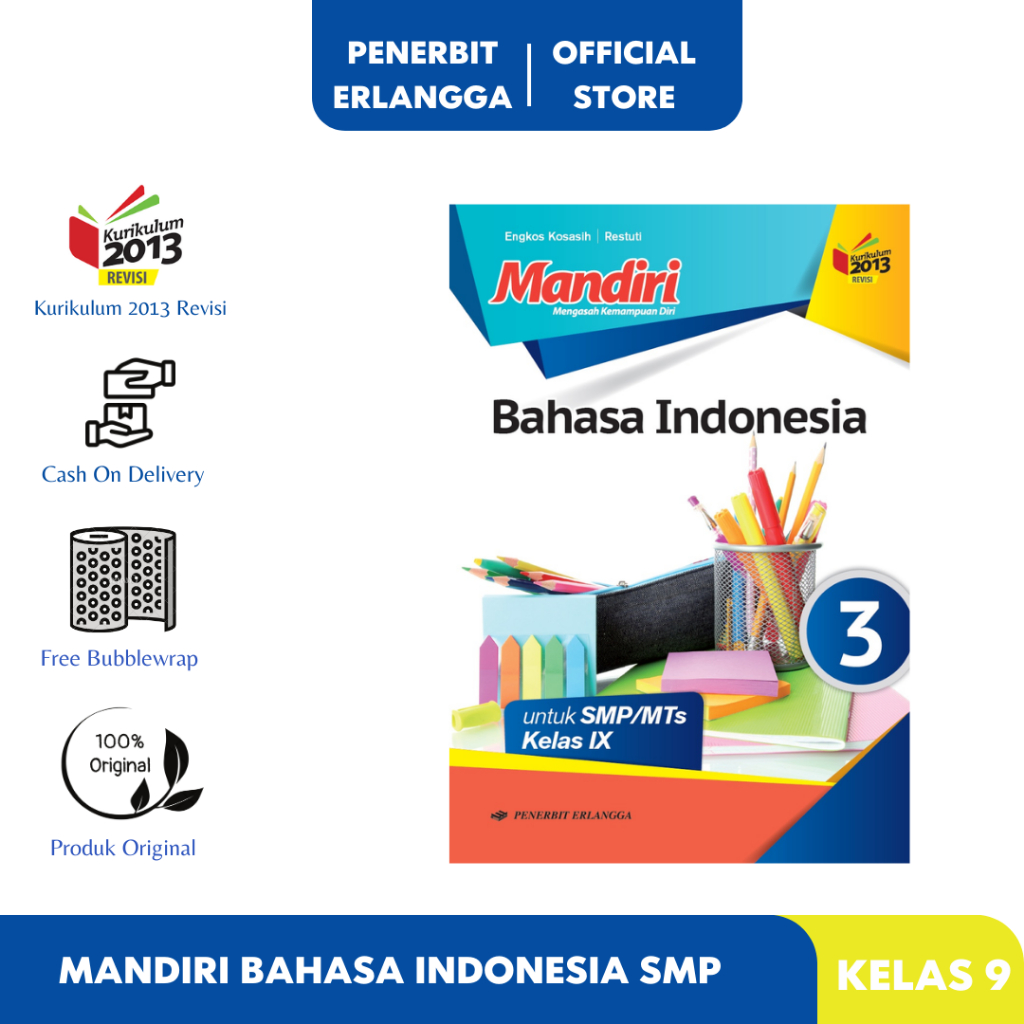 Jual MANDIRI BAHASA INDONESIA SMP/MTS KELAS 9 KURIKULUM 2013 REVISI ...