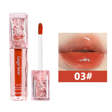 【Spesial Ramadhan Terbatas】 Gege Bear Glass LipGloss Korean Lip Gloss Water LipGloss Mirror