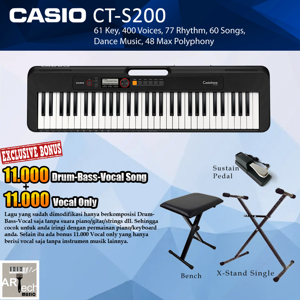 Jual Keyboard Casio CT-S200 - CTS200 - CTS 200 Garansi Resmi | Shopee ...