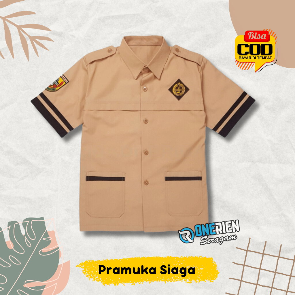 Jual Seragam Baju Kemeja Pramuka Sd Sekolah Dasar Siaga Lengan Tangan Pendek Lengan Panjang