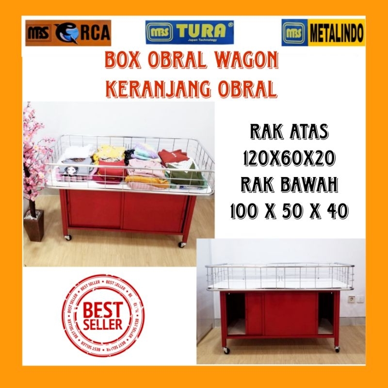 Jual Box obral wagon keranjang obral mall keranjang display | Shopee ...