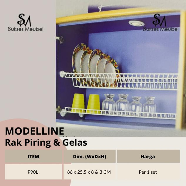 Jual P90L MODELLINE / RAK PIRING DAN GELAS MODELLINE P90L | Shopee ...