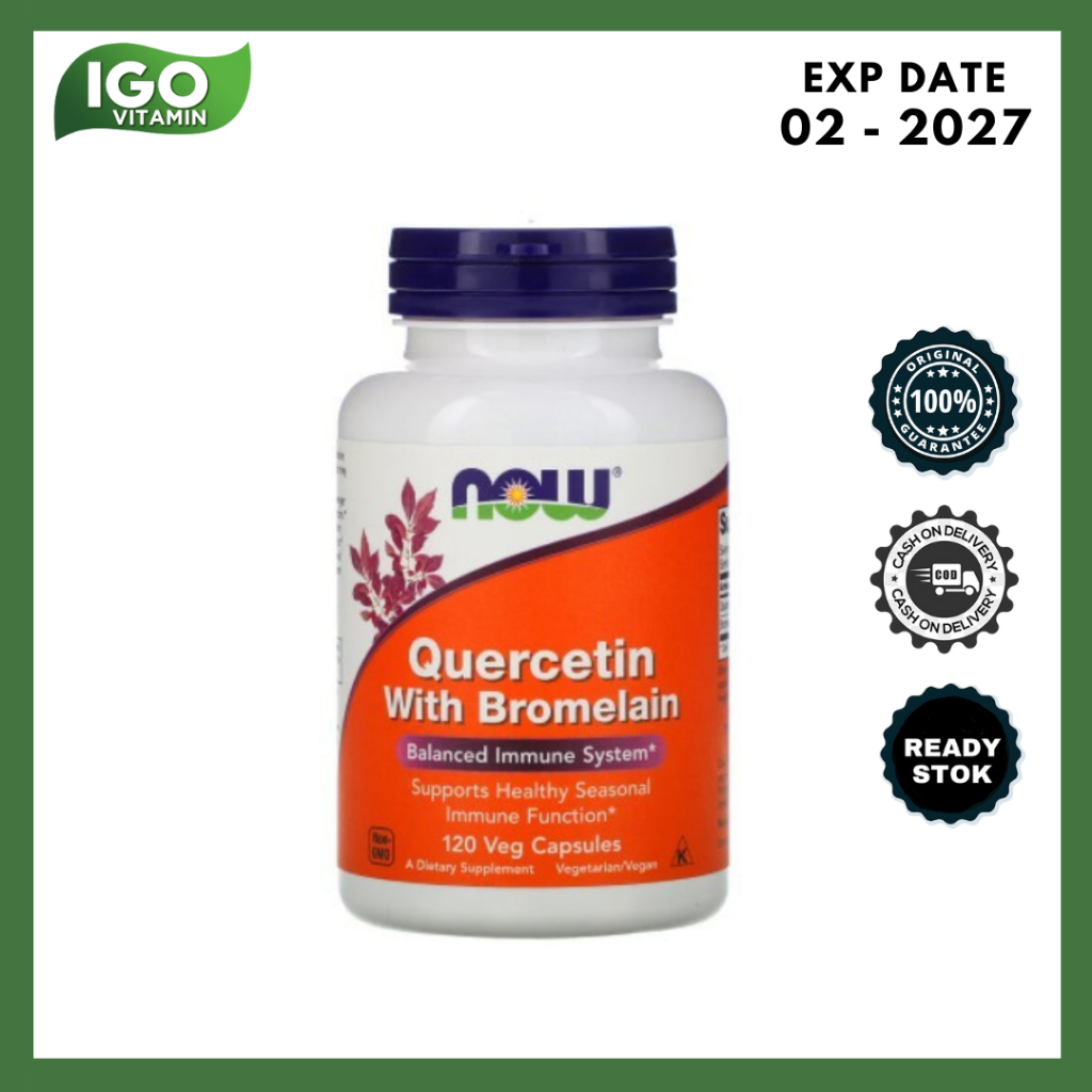 Jual Now Quercetin with Bromelain isi 120 Veg Capsules Vitamin Imunitas