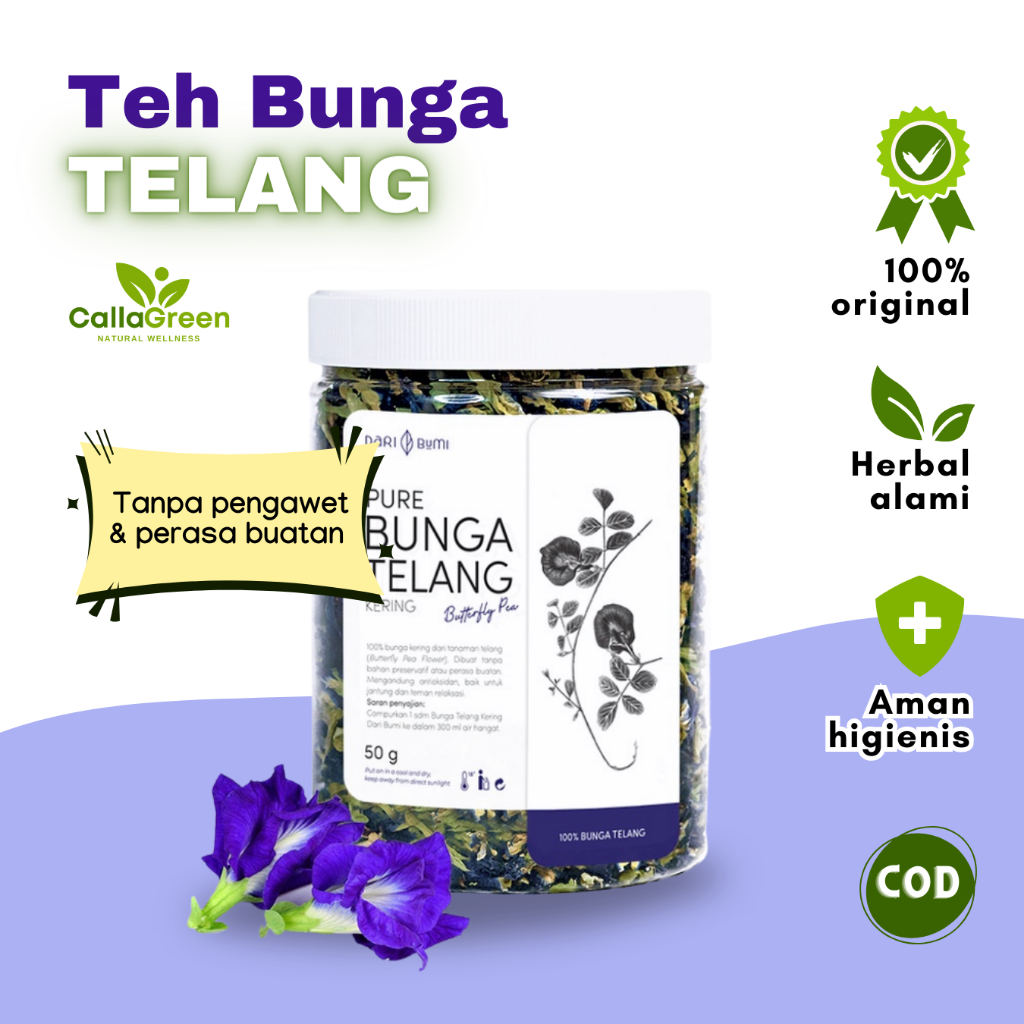 Jual Teh Bunga Telang Kering Gr Gr Butterfly Pea Tea Teh Minuman Herbal Antioksidan Detox