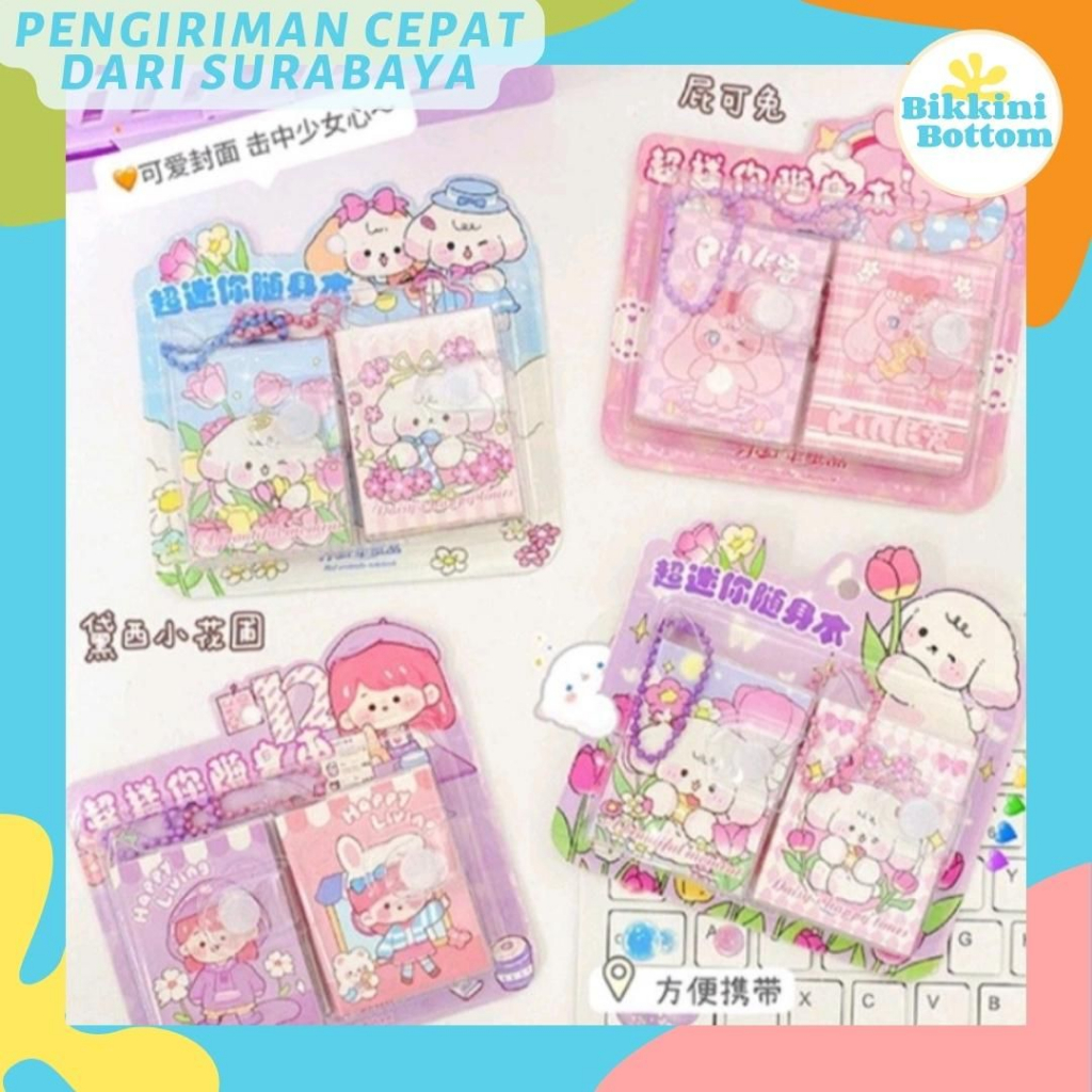 Jual Notebook MIni Pocket Note Memo Kecil 2pcs Buku Tulis Kecil NB39 ...