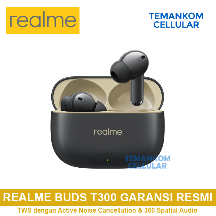 TWS Realme Buds T300 Hedset bluetooth headset earphone tanpa kabel ASLI  Garansi RESMI indonesia