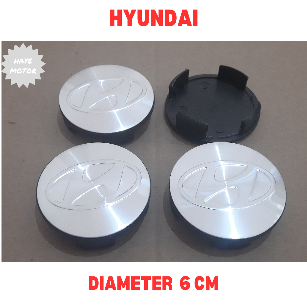 Jual Dop Roda atau Tutup Velg Putih Mobil HYUNDAI diameter 6 cm ...