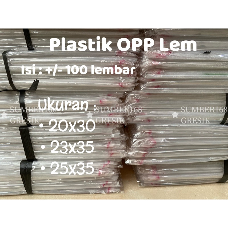 Jual PLASTIK OPP LEM UKURAN 20x30 23x35 25x35 | Shopee Indonesia