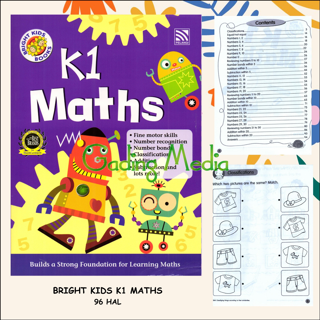 Jual BRIGHT KIDS BOOKS - KINDERGARTEN 1 MATHS (Buku Latihan Soal KB/TK ...