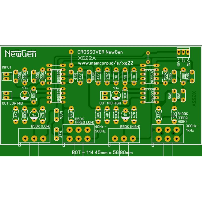 Jual PCB CROSSOVER 2WAY XG22A MAM AUDIO | Shopee Indonesia