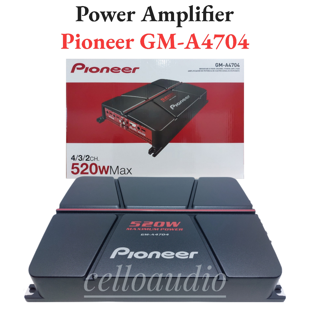 PIONEER GM-A4704 - AMPLIFICADOR DE 4 CANALES EN PUENTE 520W MAX