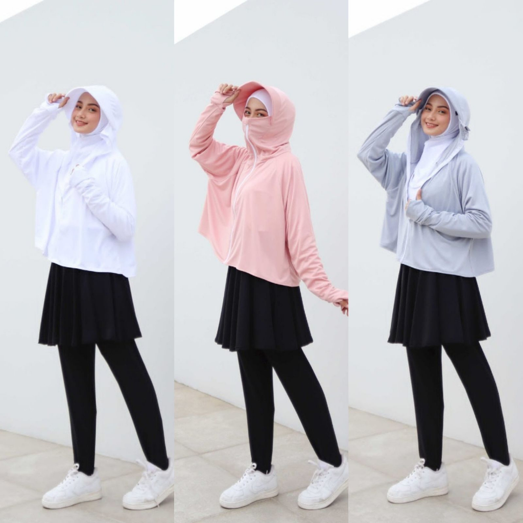 Jual Hitjab Sun Protection Short Jacket Climacool Jaket Olahraga Anti