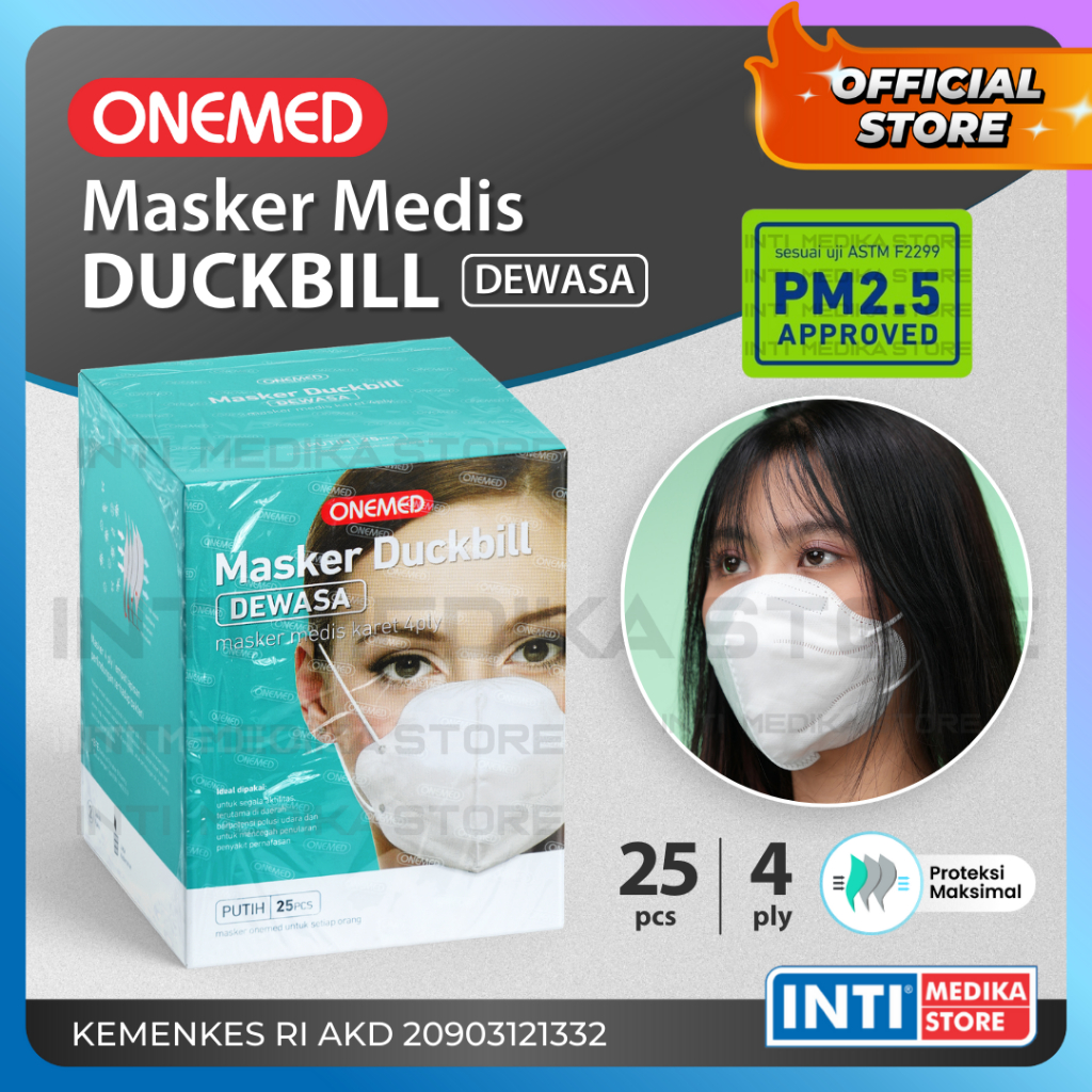 Jual Onemed Masker Duckbill Ply Masker Earloop Duckbill Masker Medis Shopee Indonesia