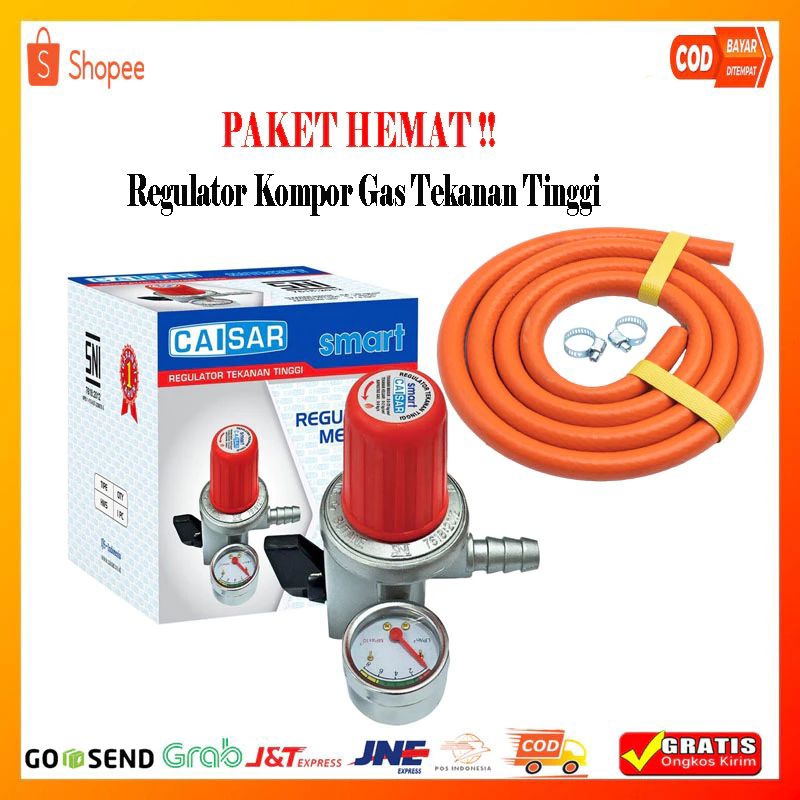 Jual Regulator Kompor gas CAISAR PREMIUM HIGH PRESSURE + METER
