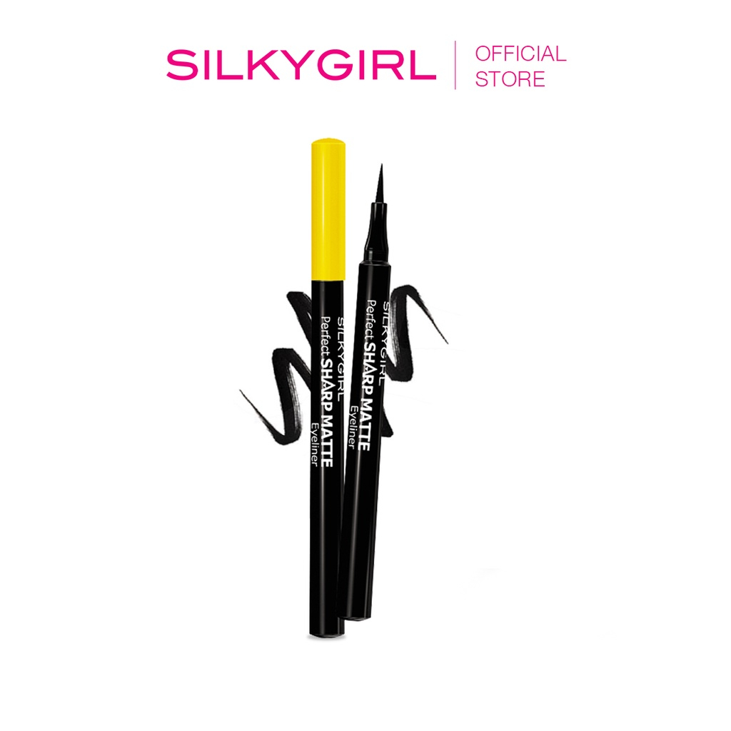 Jual SILKYGIRL Perfect Sharp Matte Eyeliner Matte Black Shopee Indonesia