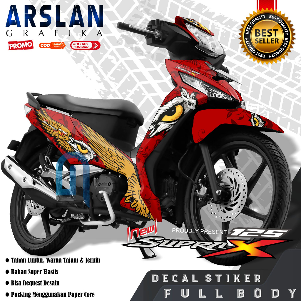 Jual Terbaru Decal Supra X Fi Full Body Stiker Supra X Fi Full Body Varian Desain