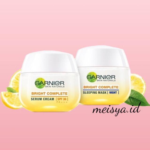 Jual (PROMO 6.6) CREAM SIANG MALAM LIGHT GARNIER BRIGHT COMPLETE 50ML