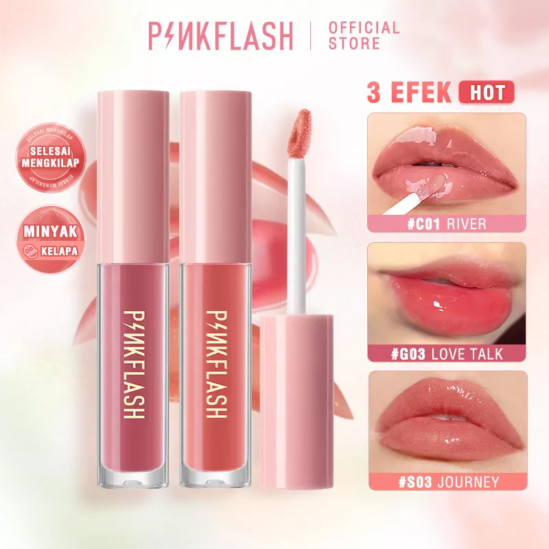 Jual Pinkflash Oh My Gloss Lasting Glossy Lipgloss Netto 2,3 ML