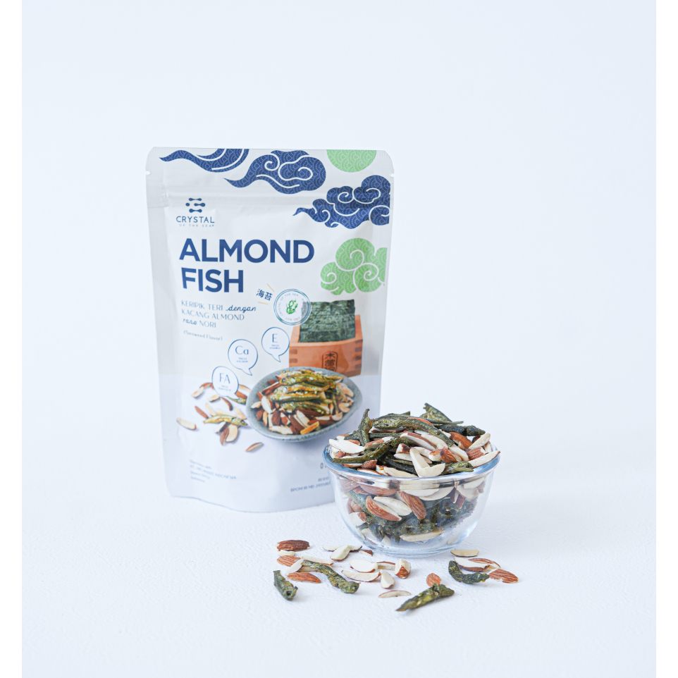Jual Crystal of the Sea Almond Fish Snack (Seaweed) 80gr / Ikan Teri