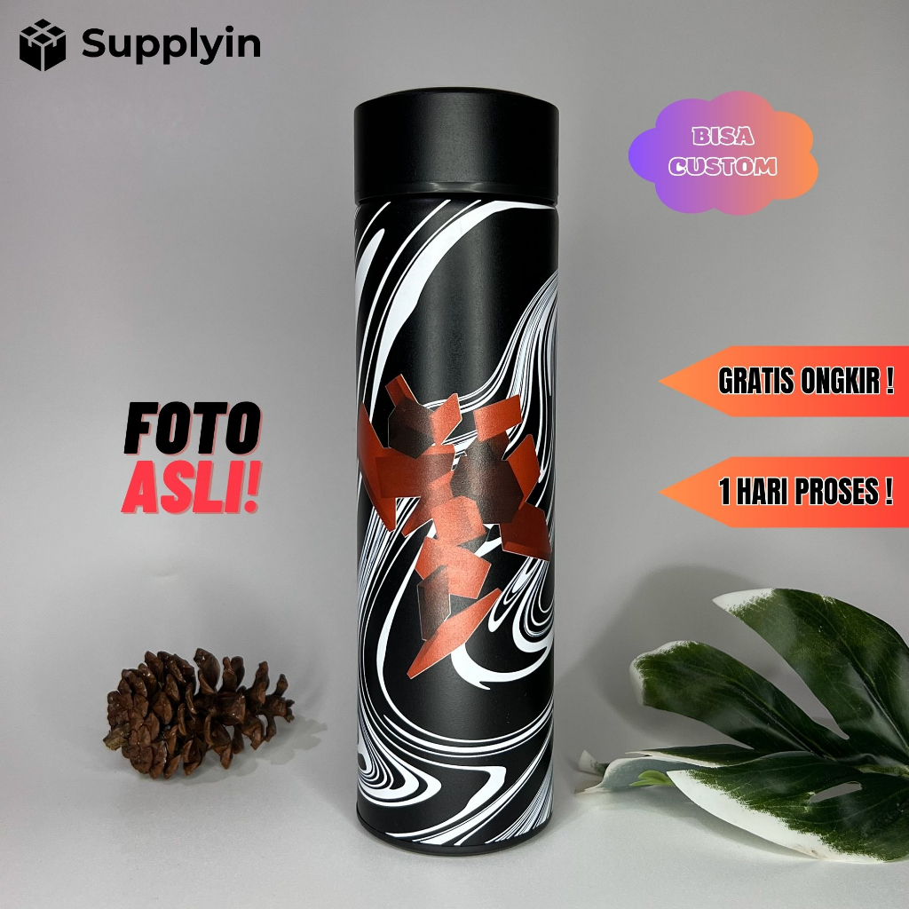 Jual Tumbler Termos Sakura Life Glossy Stainless Steel 500ml Custom Print Uv Berwarna Nama 0782