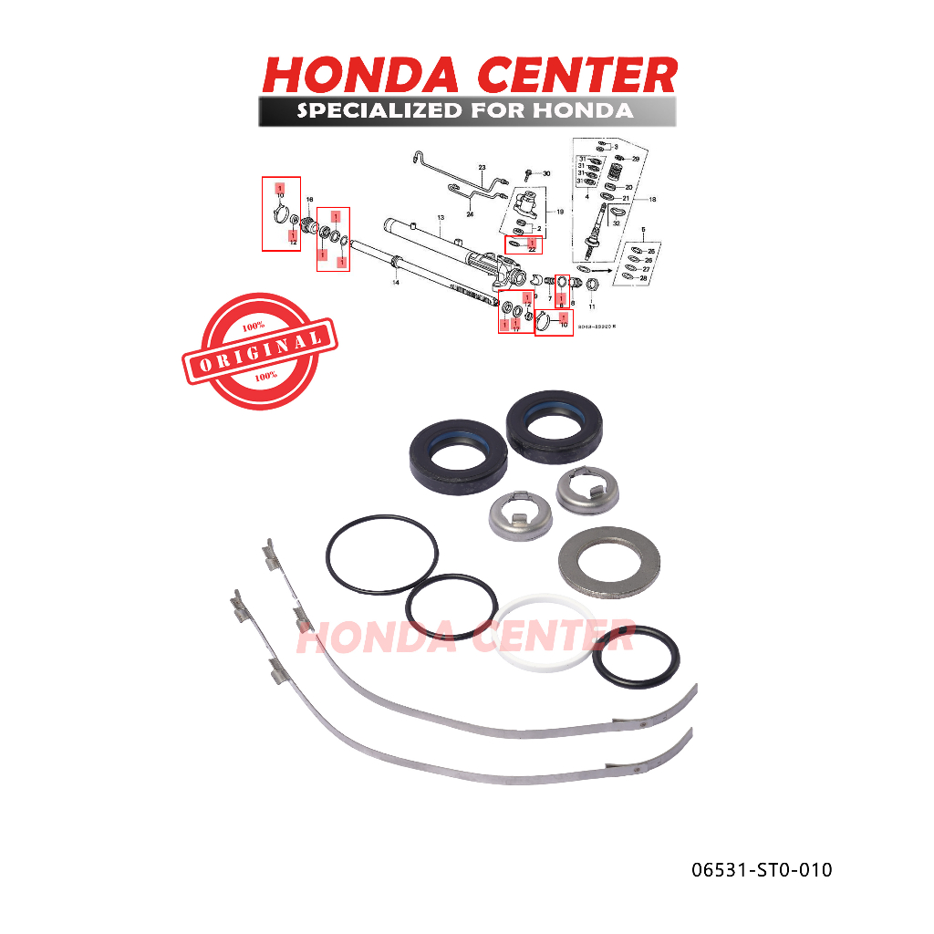 Jual Seal Repair Kit Rack Gear Box Power Stir Steering City Karbu ...