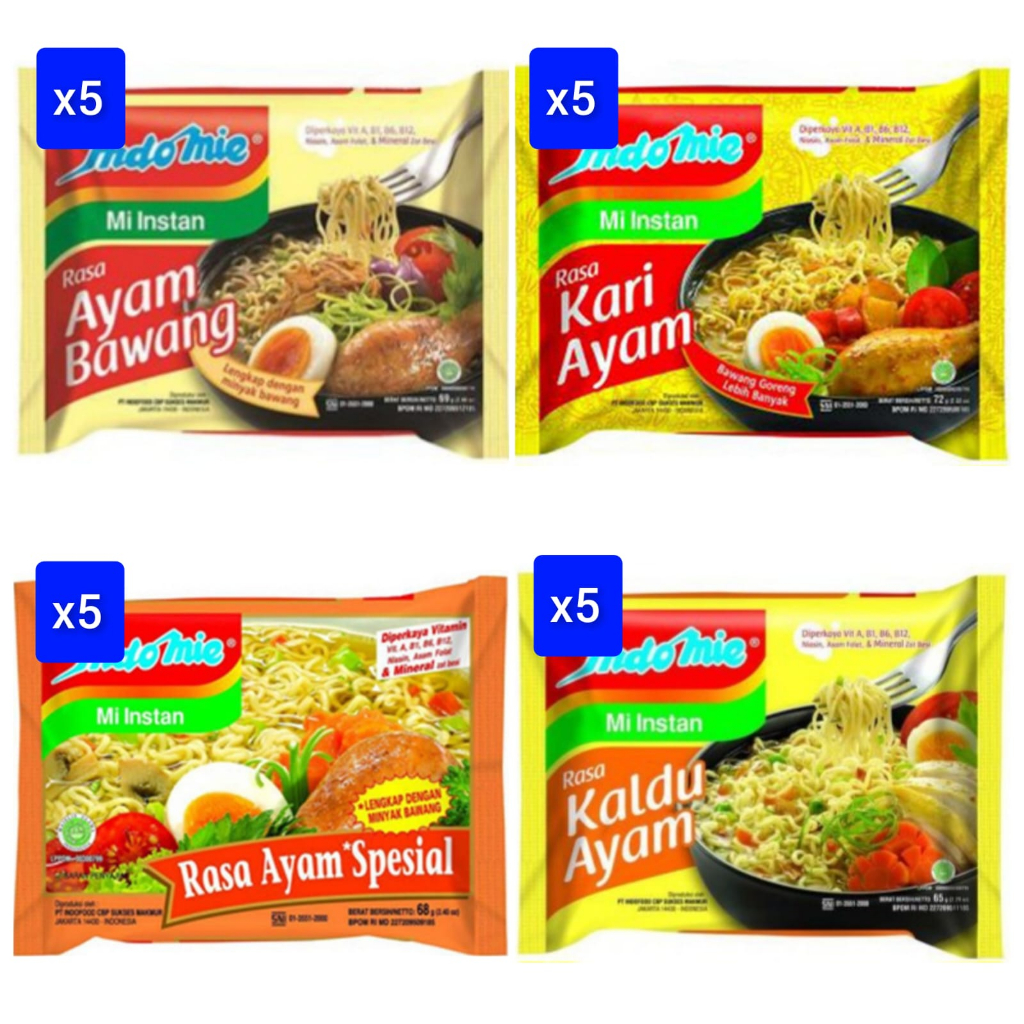 Jual Indomie Mie Instan Ayam Bawang 5pcs Indomie Kaldu Ayam Indomie