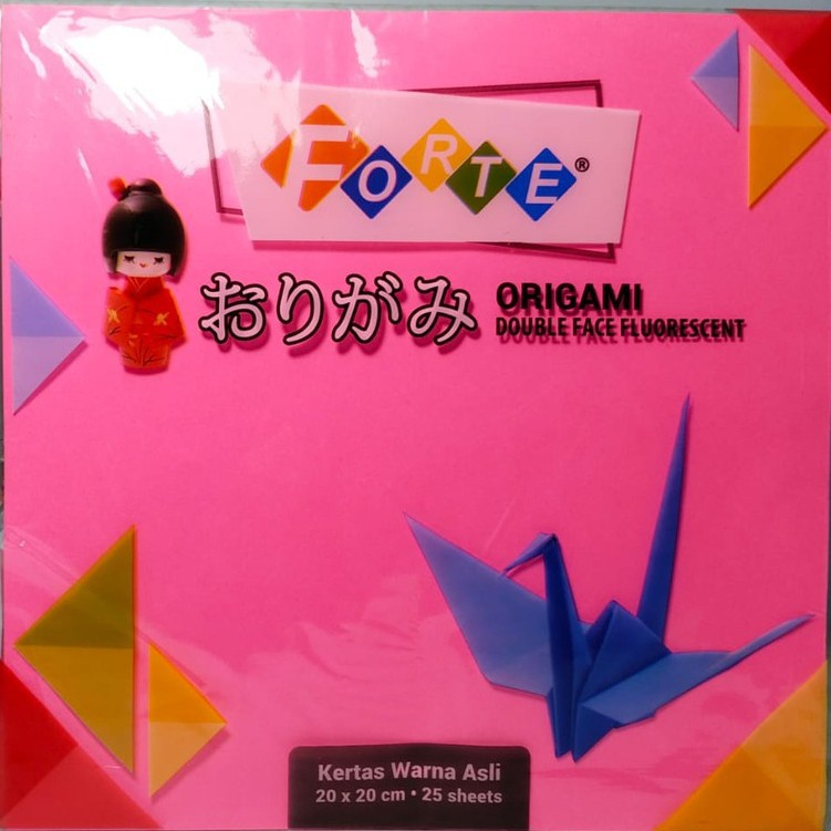 Jual Origami Forte 2 Sisi/Kertas Lipat Berwarna Uk.20x20CM ( 25Lbr ...