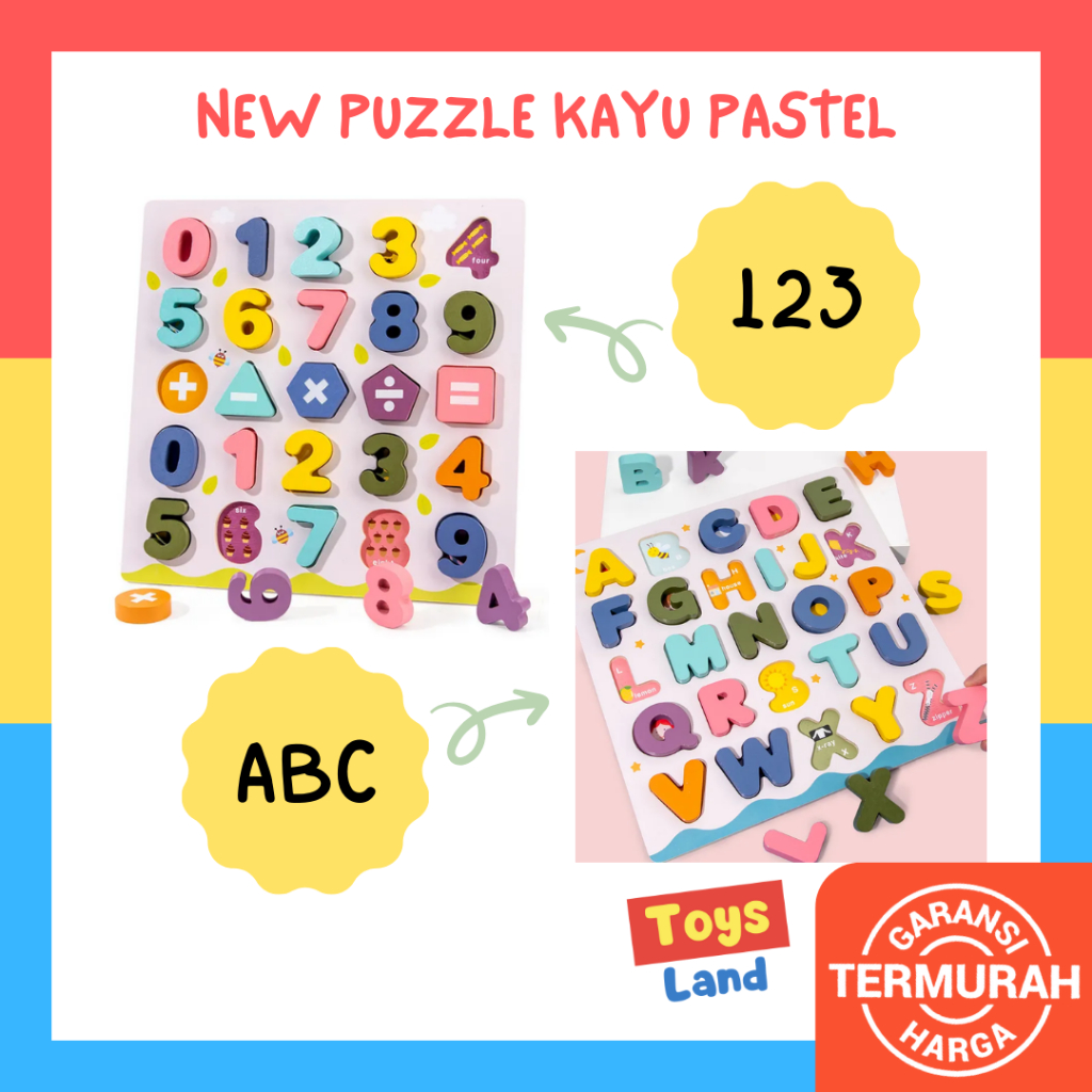 Jual New Puzzle Kayu Pastel Wooden Puzzle Anak Puzzle Kayu Jigsaw ...