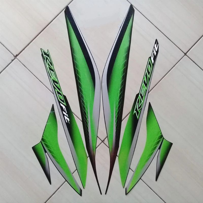 Jual Stiker Striping Motor Revo Fit Hitam Hijau Sticker Lis Body Standar Shopee Indonesia