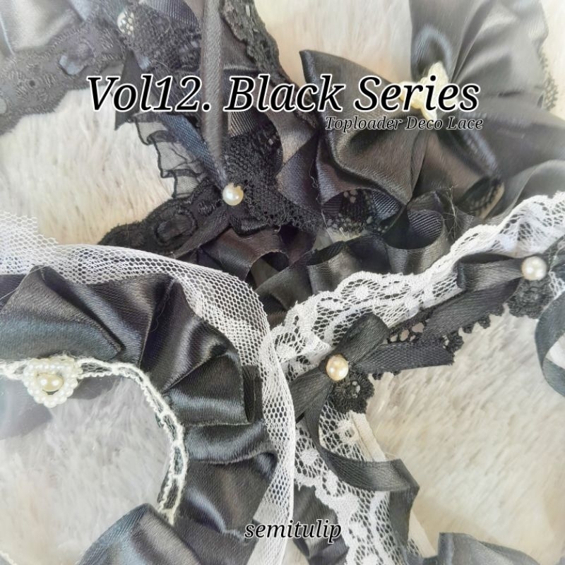 Jual Vol12. Black Series Toploader Deco Lace Ribbon Photocard holder by ...