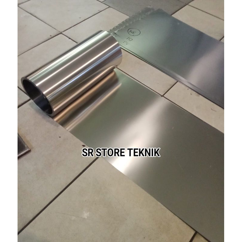 Jual Shim Plat Stainless Steel 304 Tebal 1mm Lebar 100mm Panjang 500mm Shopee Indonesia 8316