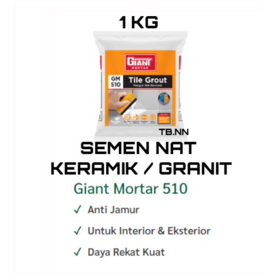 Jual SEMEN NAT KERAMIK GRANIT LANTAI DINDING GIANT TILE GROUT 1KG GIANT