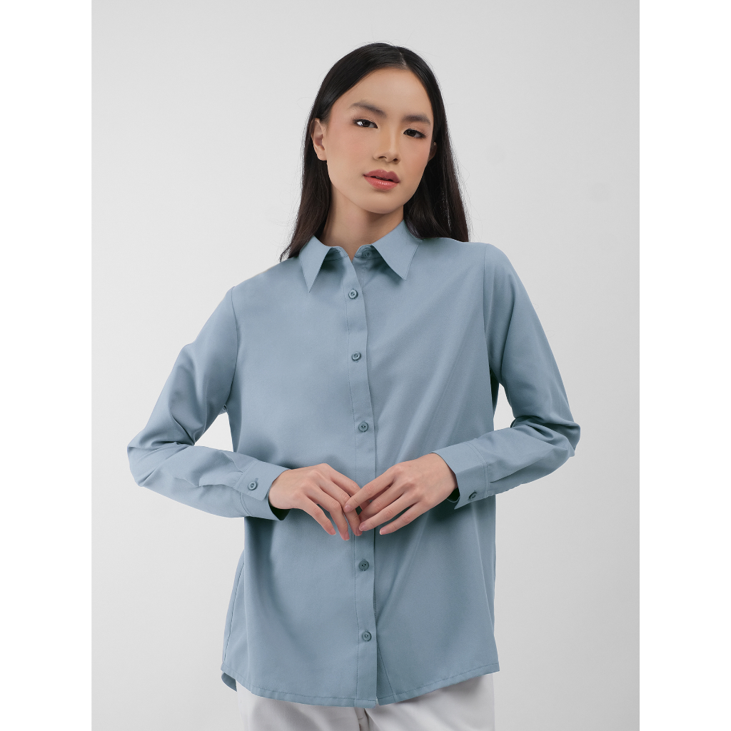 Jual THENBLANK | Everyday Shirt | Denim Kemeja Wanita Kemeja Kerja Baju ...