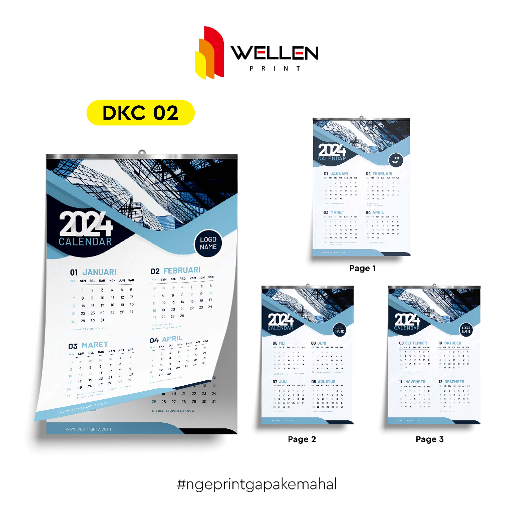 Jual WELLEN PRINT - Cetak Kalender Dinding 2024 / Print Calender Ukuran ...