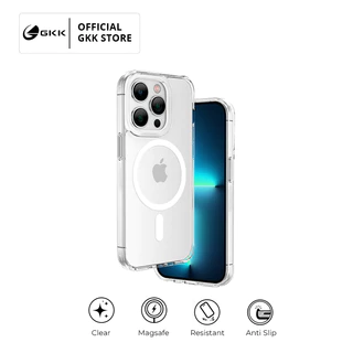 GKK Casing MAGSAFE iPhone SE 7 8 Plus X XR Xs Max 11 12 13 14 15 16 PRO MAX Magnetic Wireless Charging Case Anti Menguning