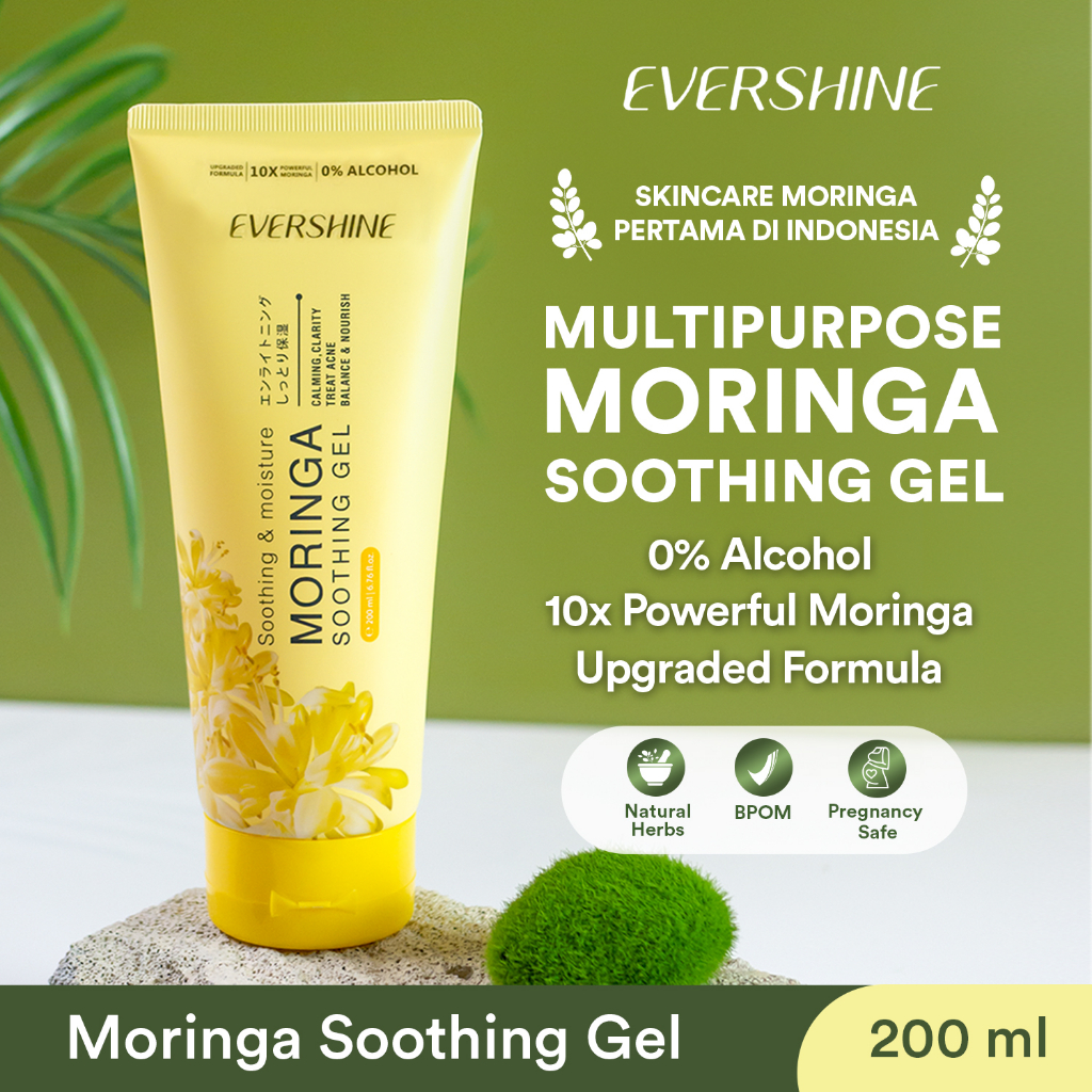 Jual Evershine moringa soothing gel herbal Moisturizer dengan
