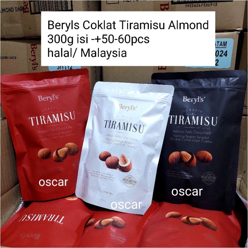 Jual Beryls Coklat Tiramisu Almond Classic 300g Chocolate Isi Milk White Dark Import Enak 5426