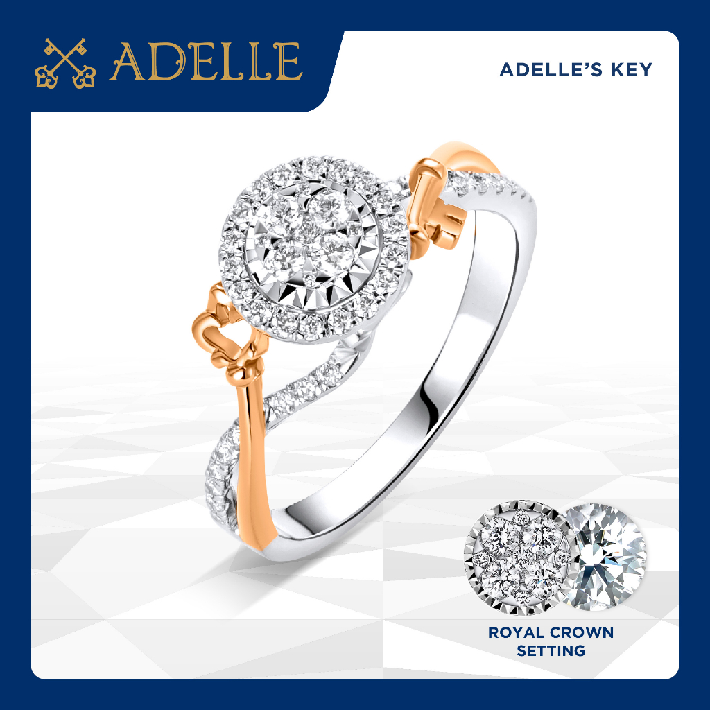 Jual Adelle Jewellery - Adelle's Key Rayna - Cincin Emas Berlian ...