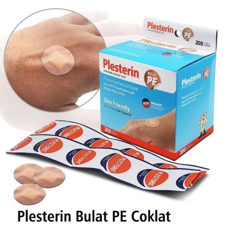 Jual Plester bulat Coklat isi 10 pcs / plester rawat luka / plester ...