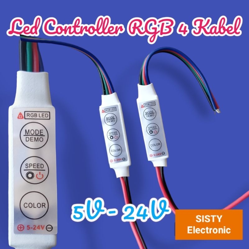 Jual Modul Led Dimmer Controller 4 Kabel 5v - 24v Pemgatur lampu ...
