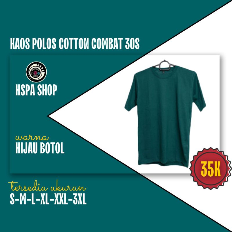 Jual Kaos Polos Hijau Botol Kaos Polos Cotton Combed S Pria Wanita Shopee Indonesia