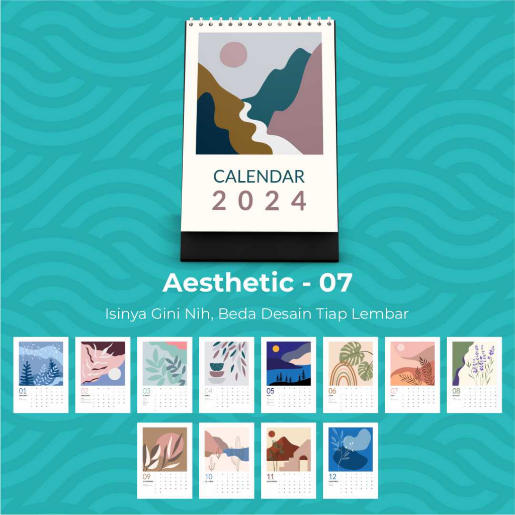 Jual Kalender Meja 2025 Aesthetic Kalender 2025 Aesthetic Custom