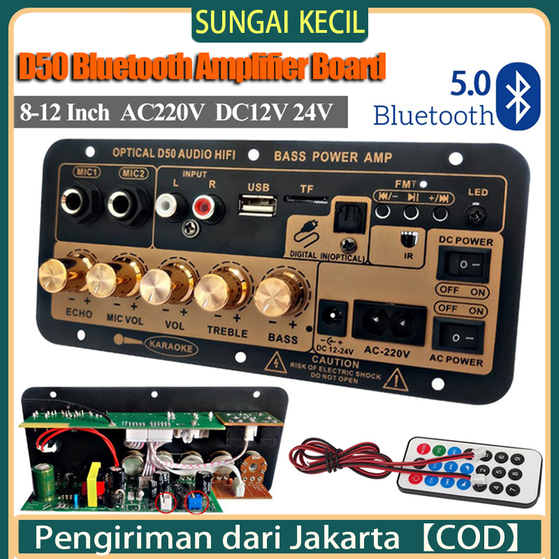 Jual D50 DIY Amplifier Board 35-300W Power Amplifier Board Bluetooth 5.
