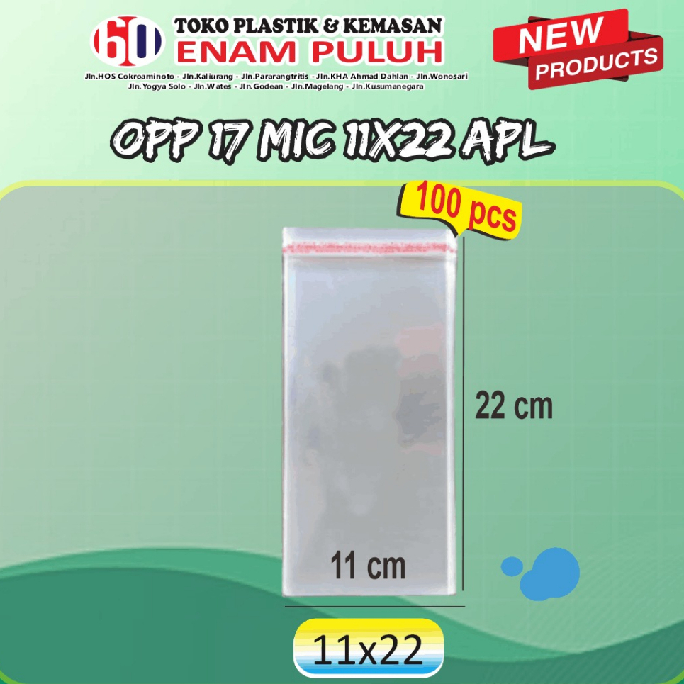 Jual Plastik Opp Lem Tebal 17mic Seal 100 Lembar Pcs Kaca 17 Micron
