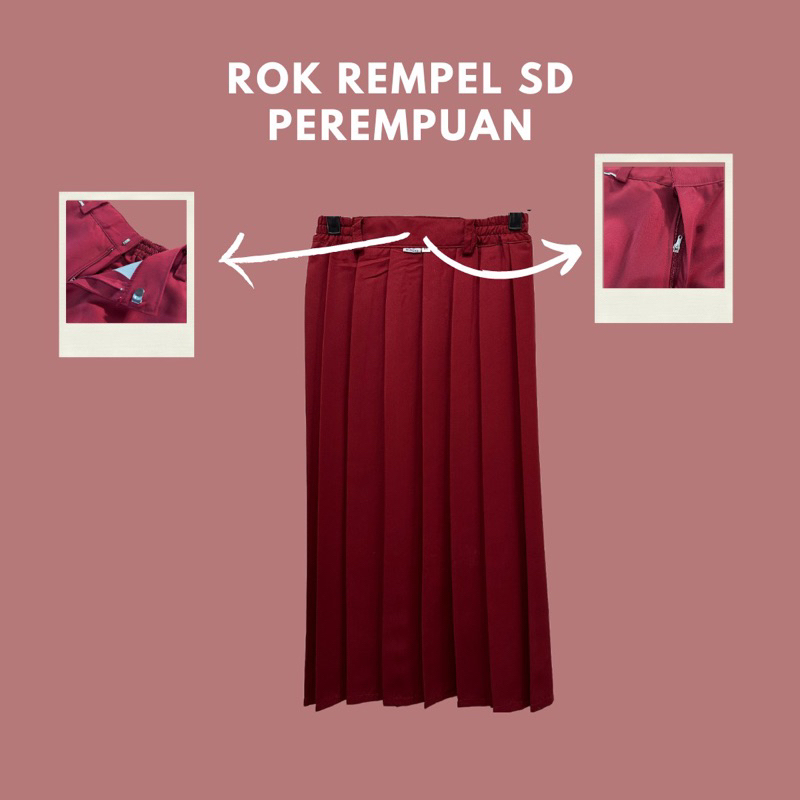 Jual SERAGAM SEKOLAH ROK SD SERAGAM SD ROK REMPEL ROK MERAH SD ROK ...