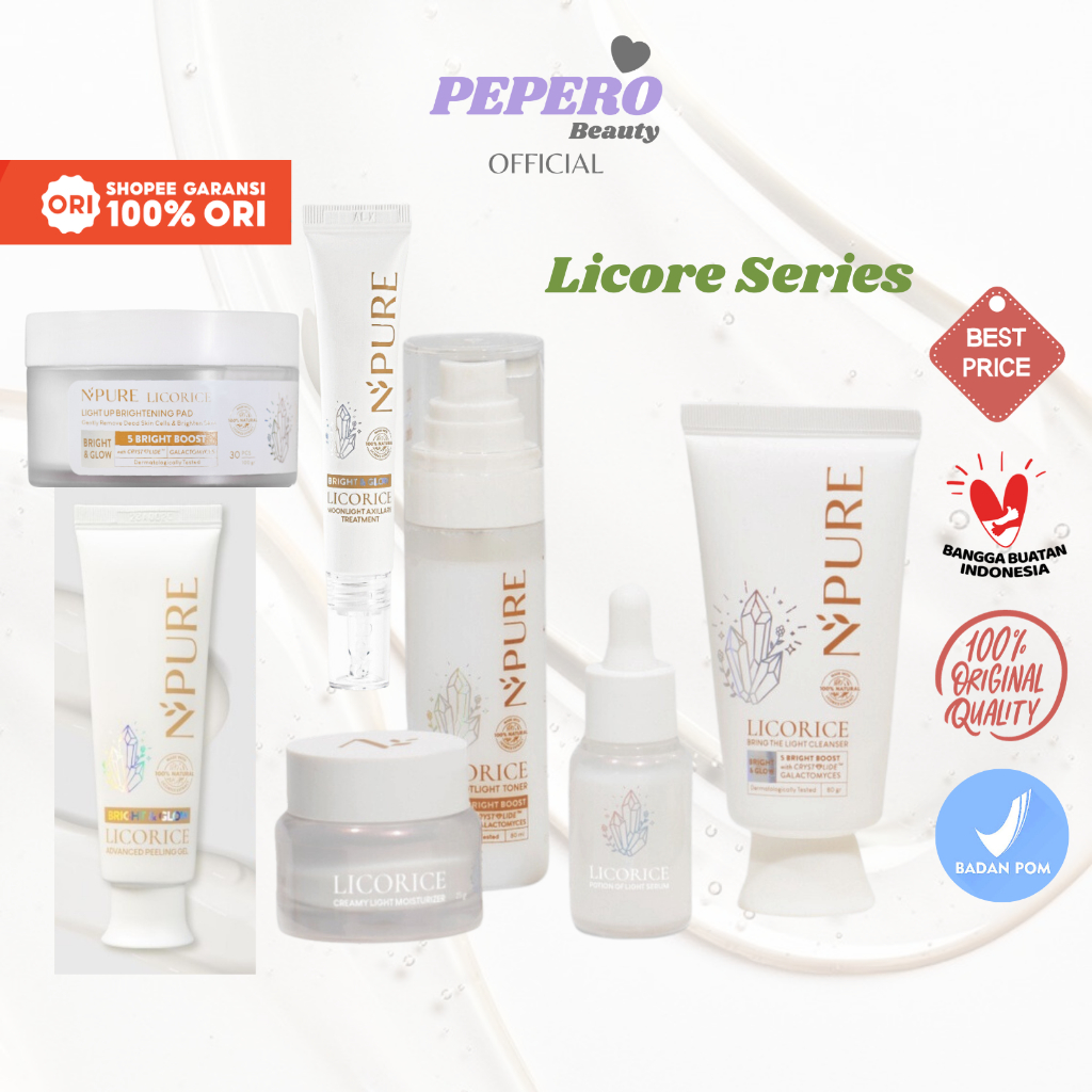 Jual NPURE Licorice Brightening Series The Light Cleanser Milky
