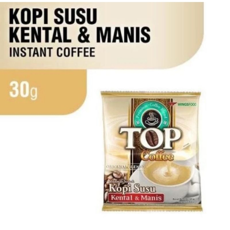 Jual Top Kopi Susu Kental Manis Renceng 10 X 30 Gr Shopee Indonesia 