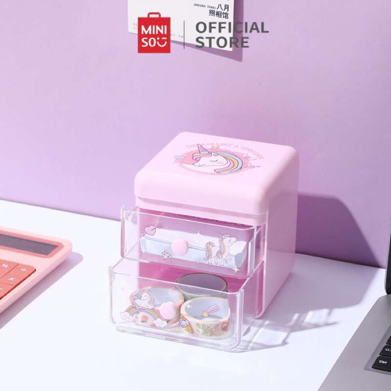 Jual DENPASAR MINISO Unicorn Dream Series Drawer Organizer Unicorn ...