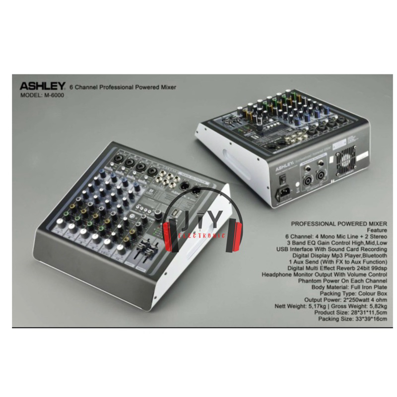 Jual Power Mixer 6 Channel Ashley M6000 M 6000 M6000 Original Shopee